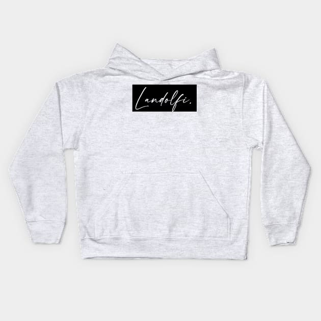 Landolfi Name, Landolfi Birthday Kids Hoodie by flowertafy